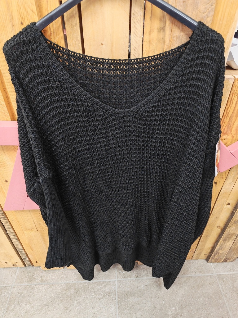 Pull "Alix" maille noir