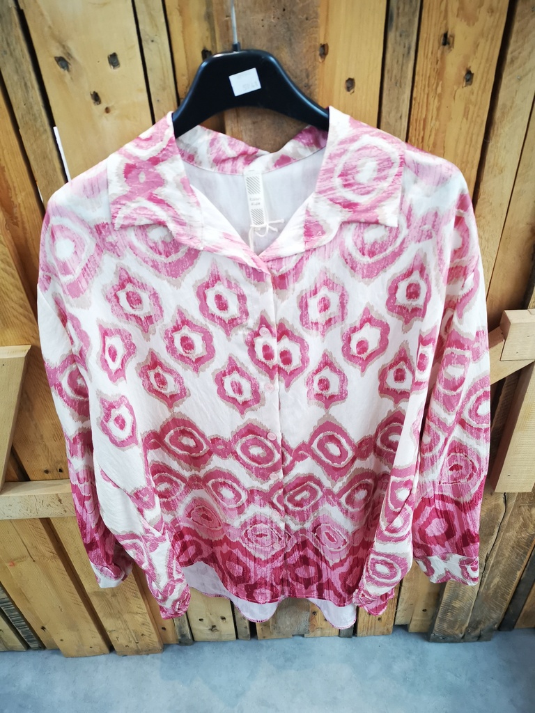 Chemisier losanges rose