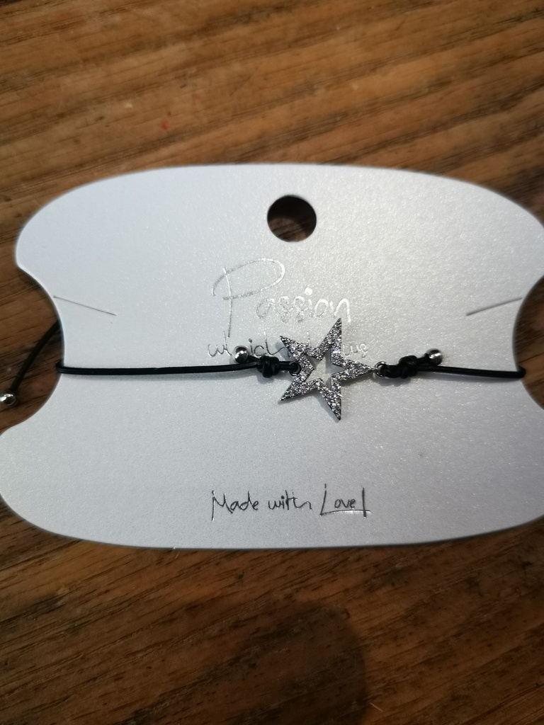 Bracelet "étoile" noir