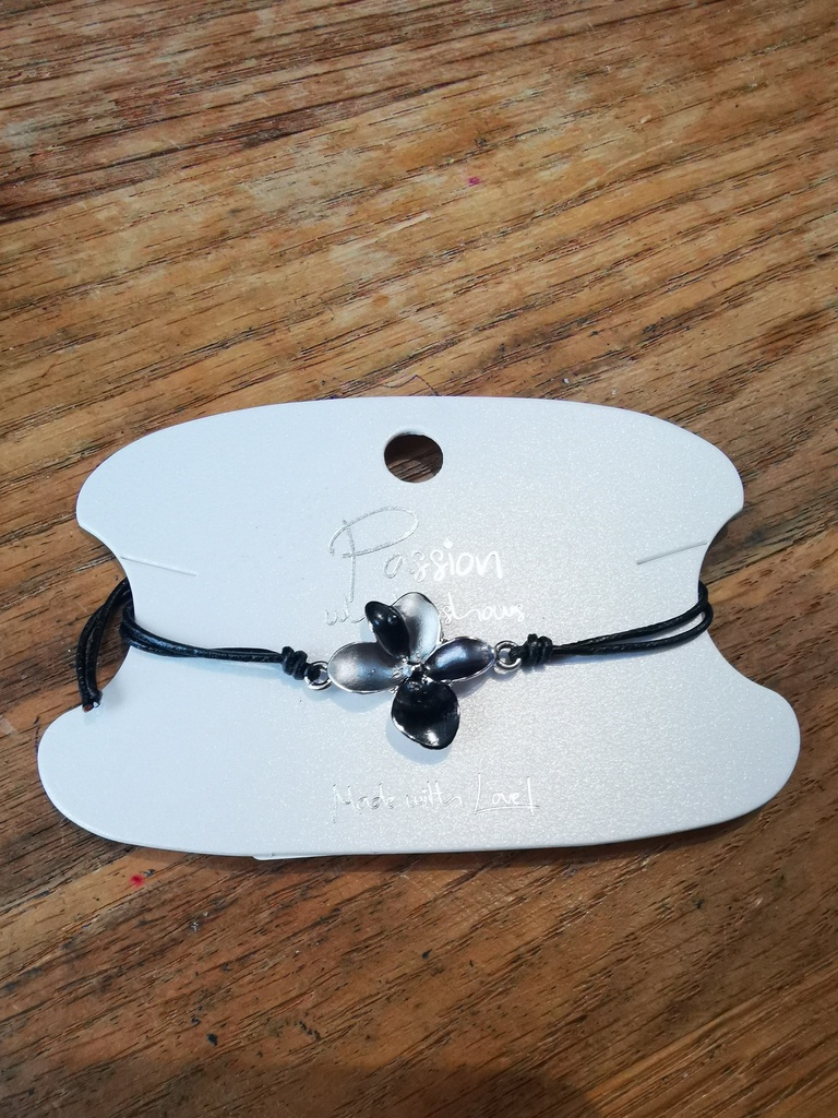 Bracelet "fleur"noir