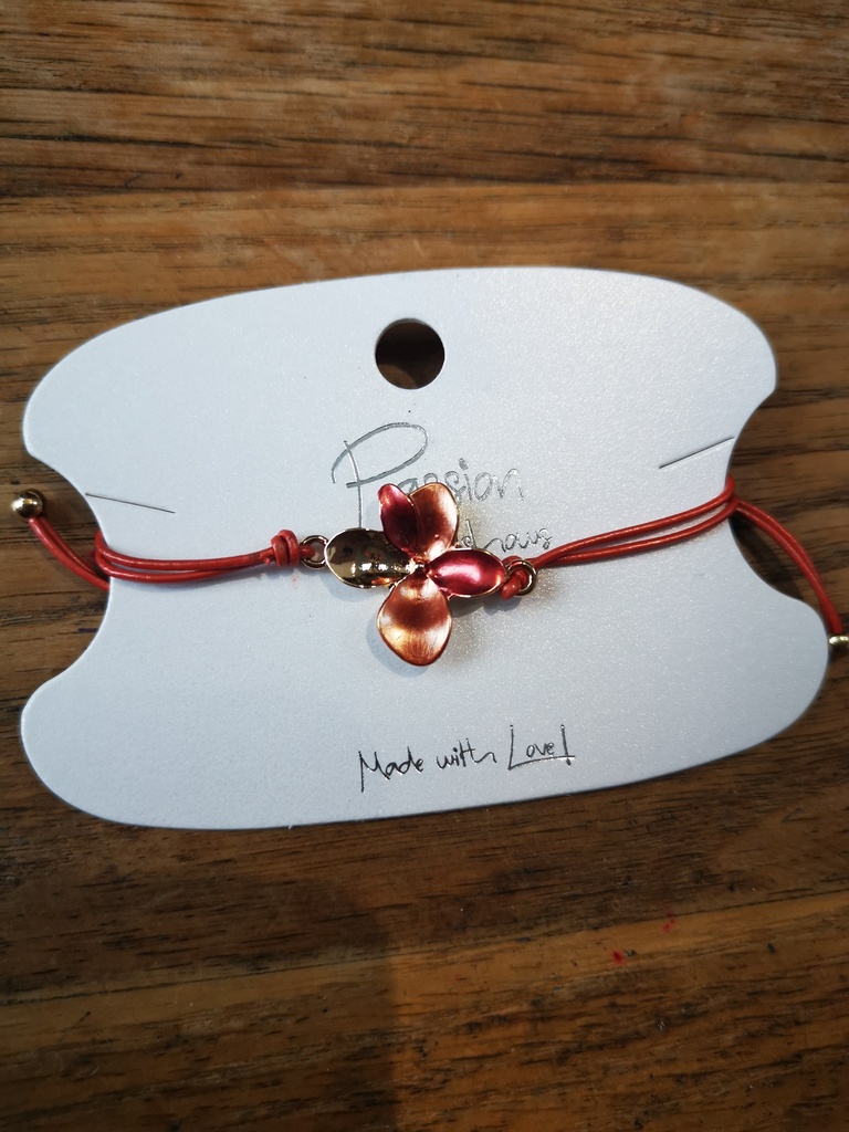 Bracelet "fleur"orange