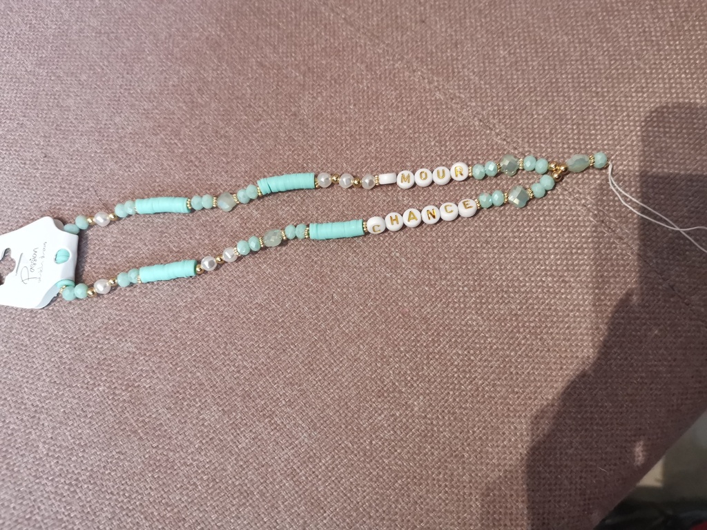 Bracelet de gsm "amour" vert menthe