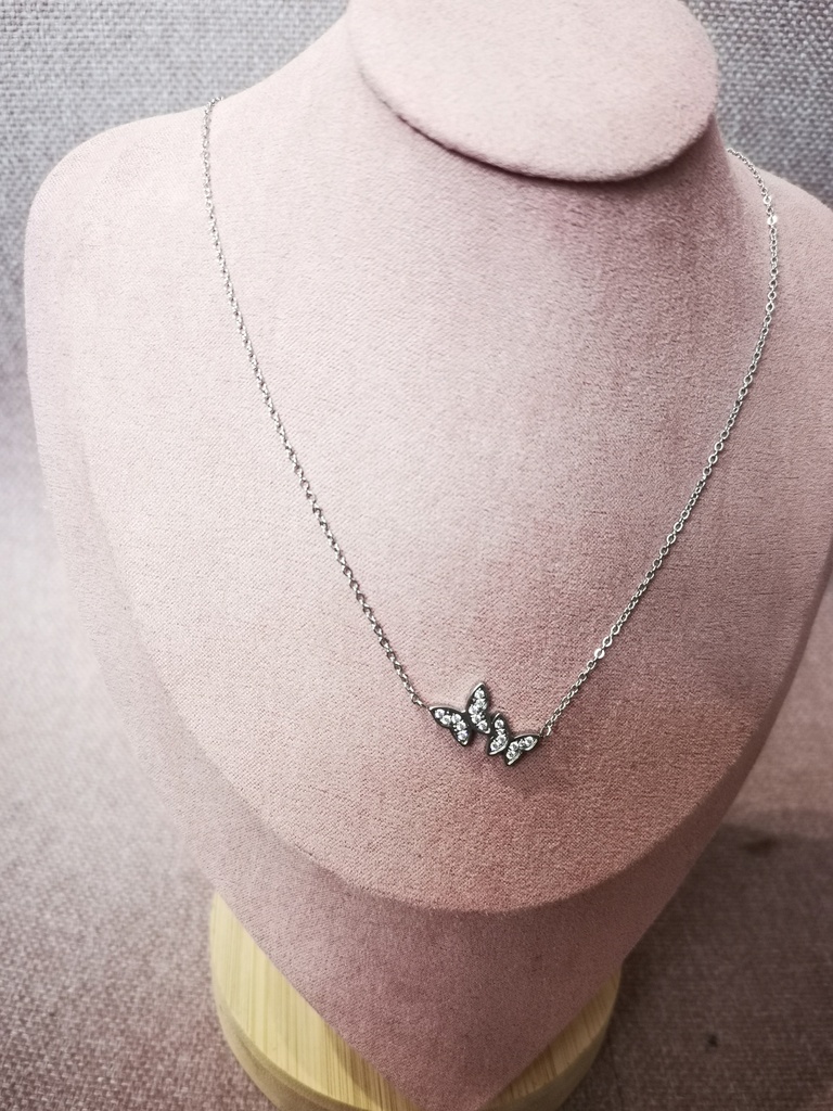 collier papillon acier chirurgical