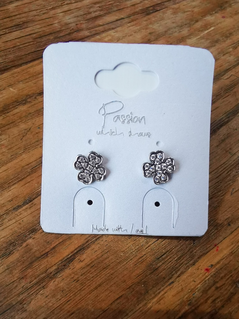 boucles d'oreilles trèfle a.c 