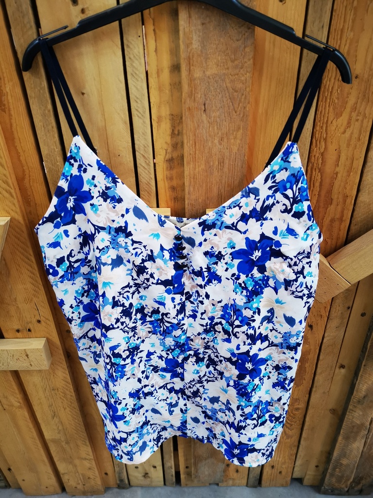 Top "Mina" 42-48 bleu roi