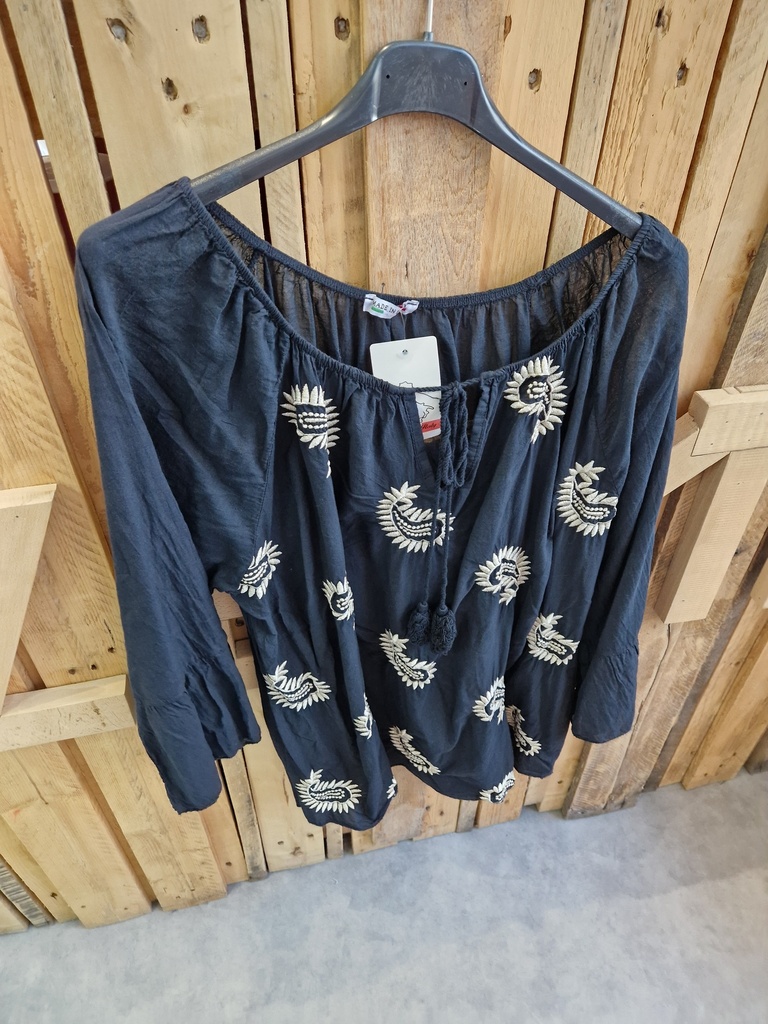 Blouse "Cesaria" noir