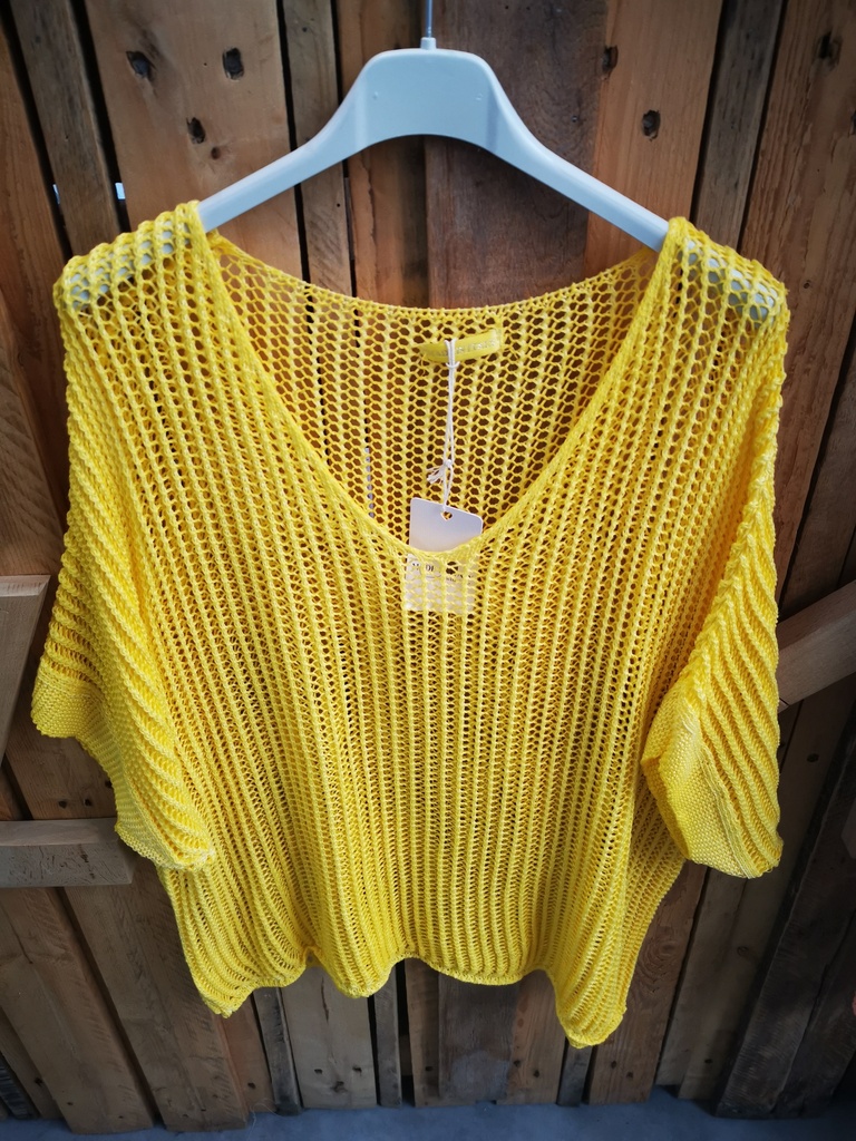 Blouse treillis "Line" jaune