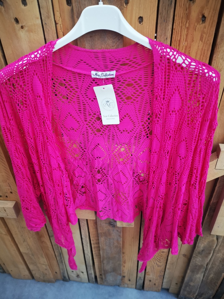 Gilet "Félicie" cœur fuschia