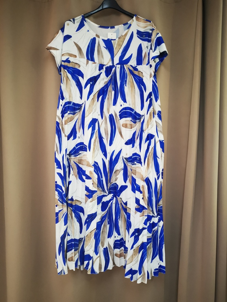 Robe "Lina" fleuries bleue roi