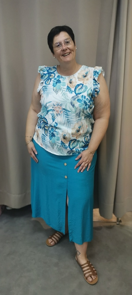 Blouse "Noémie" turquoise
