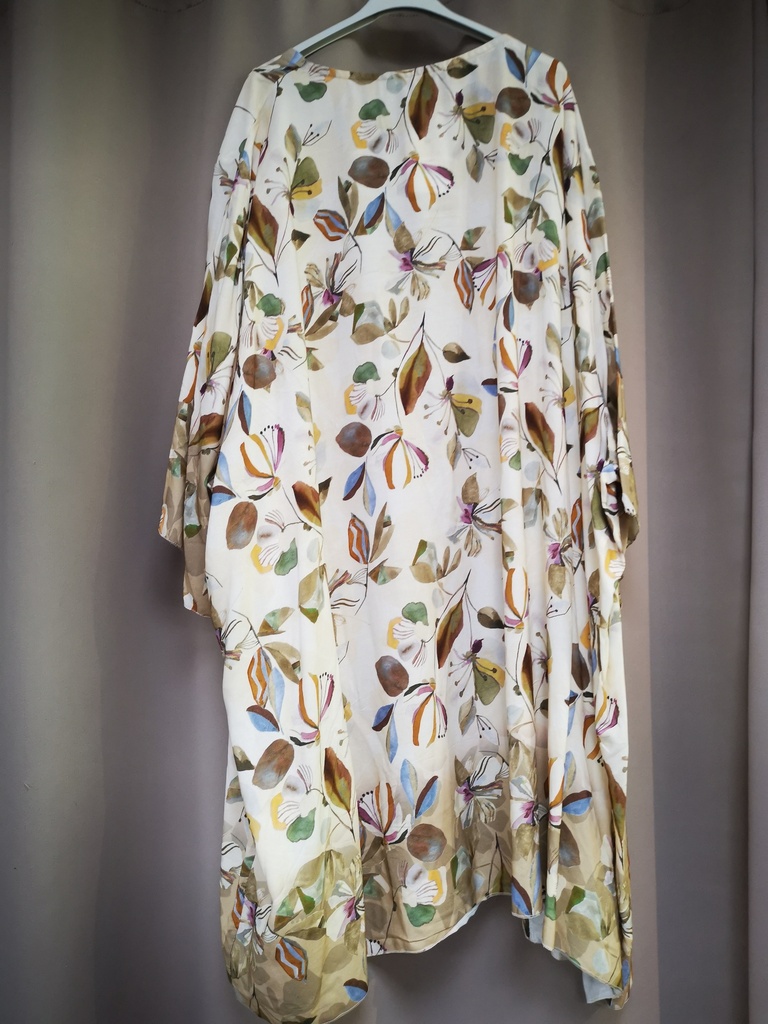 Kimono "Akira" kaki et mauve 