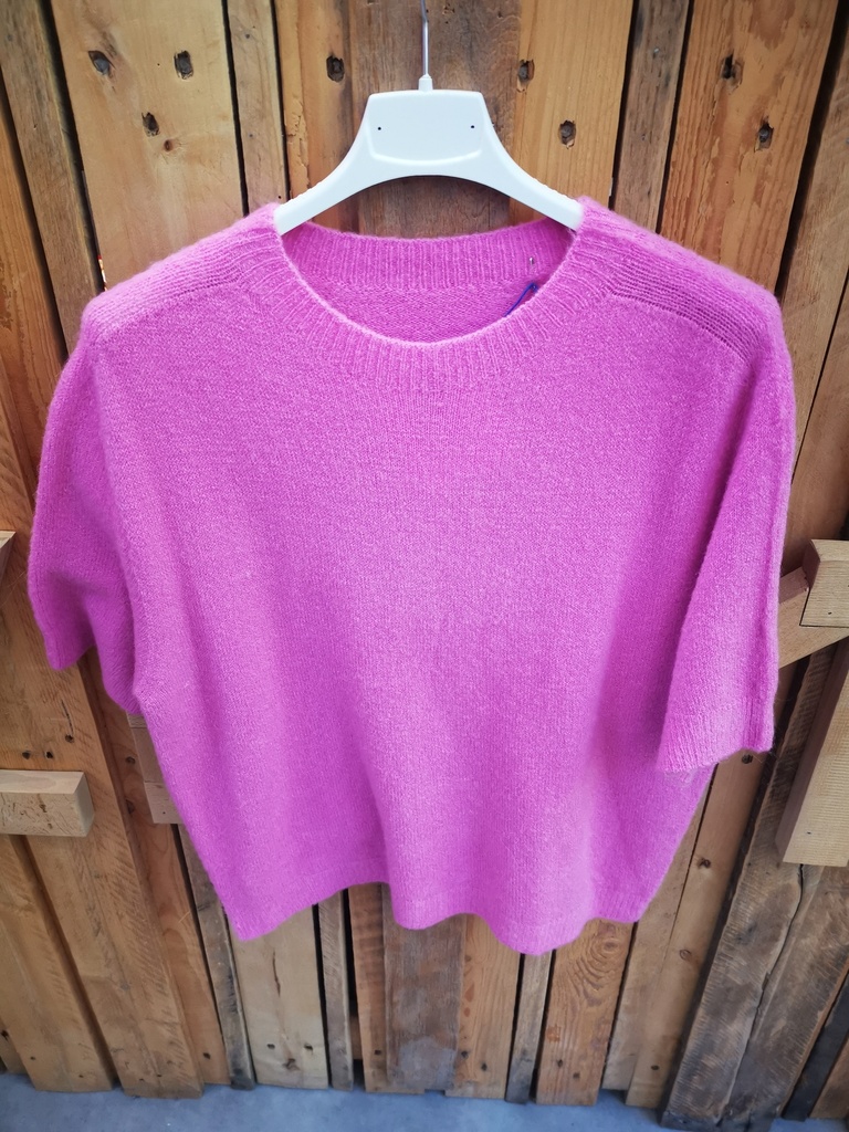 Pull courtes manches PT "Zola" rose
