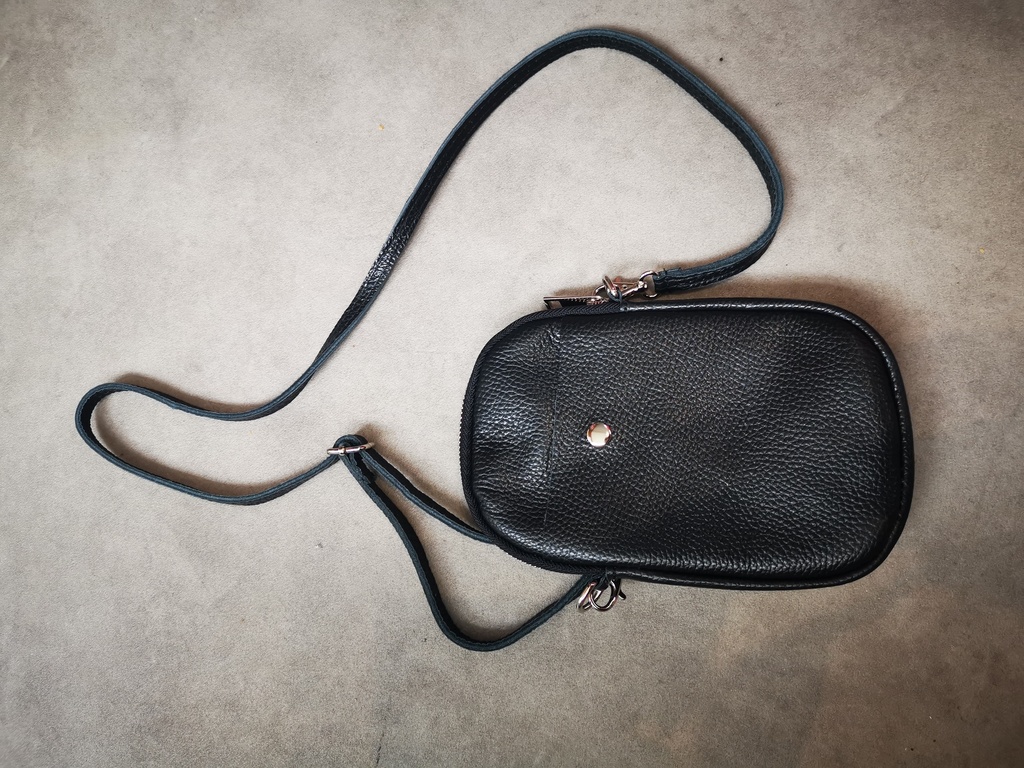 Sac en cuir "Fantine" noir