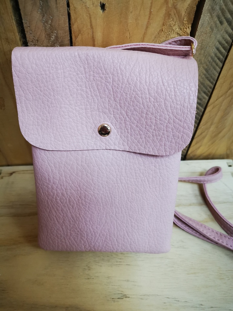Pochette souple "Bégonia" rose pâle