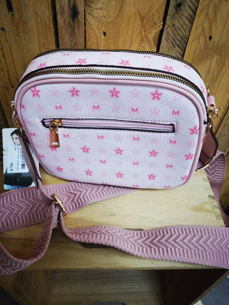Sac "M" Flower rose pâle