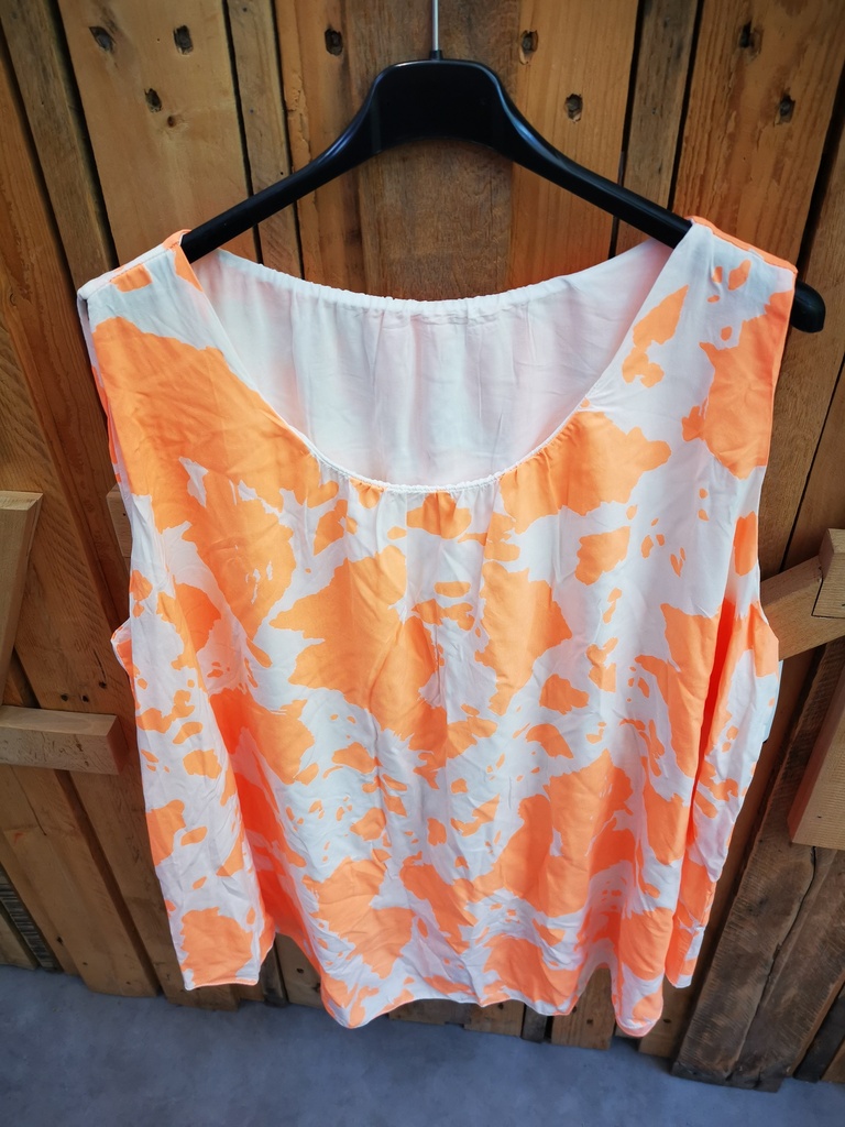 Top "Paula" orange fluo