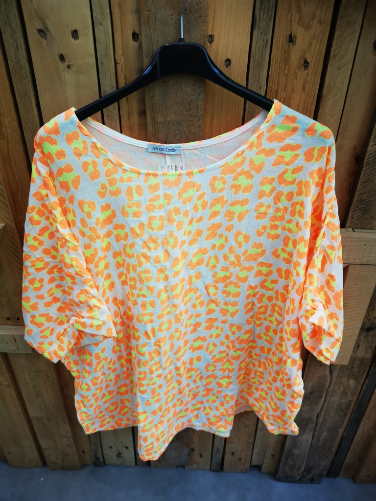 T-shirt Lio double gaze Orange fluo