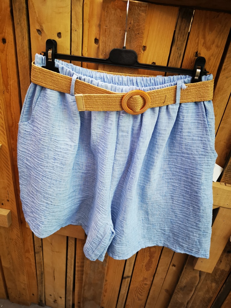 Short ceinture Ariel Bleu ciel