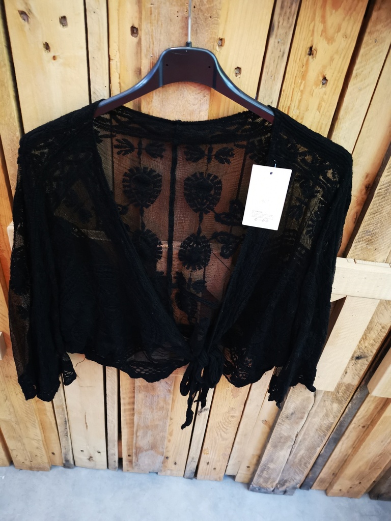 Gilet dentelle Trinity Noir