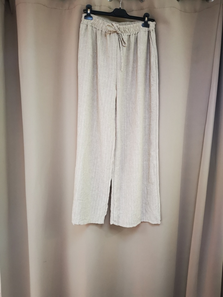 Pantalon ligné Ysma beige gt  