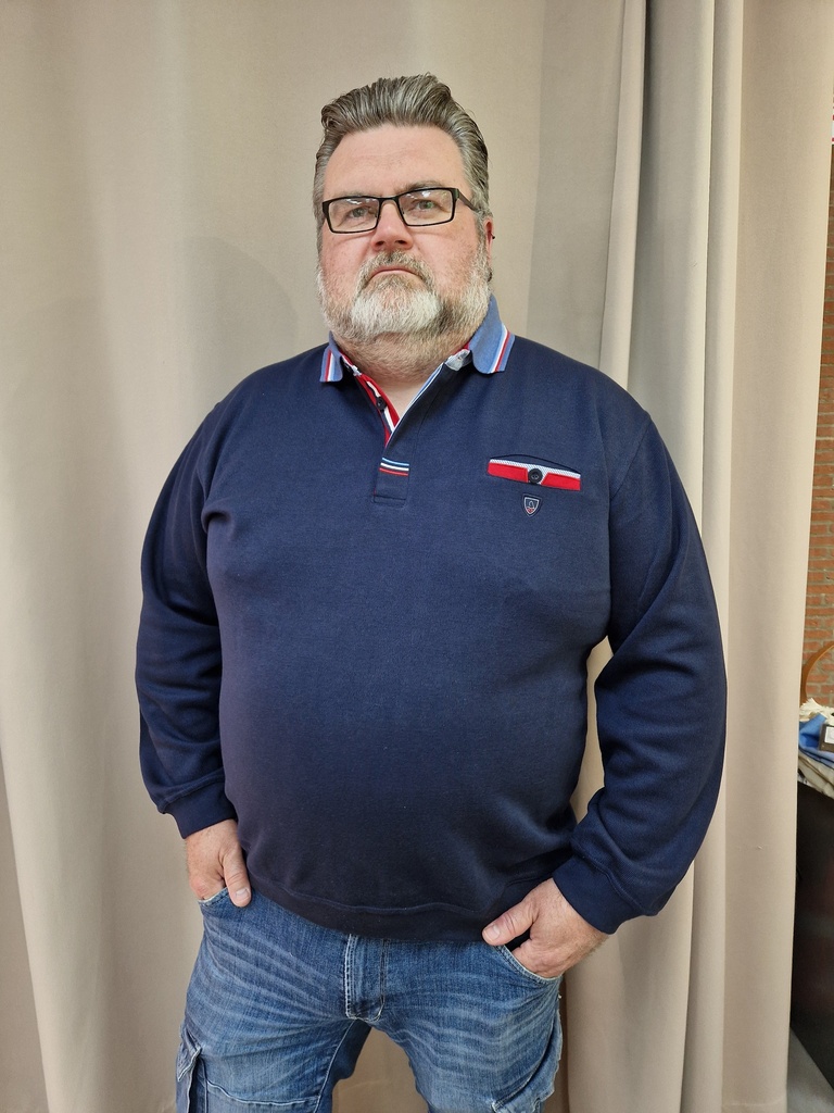 Pull "Steve" bleu marine 5XL