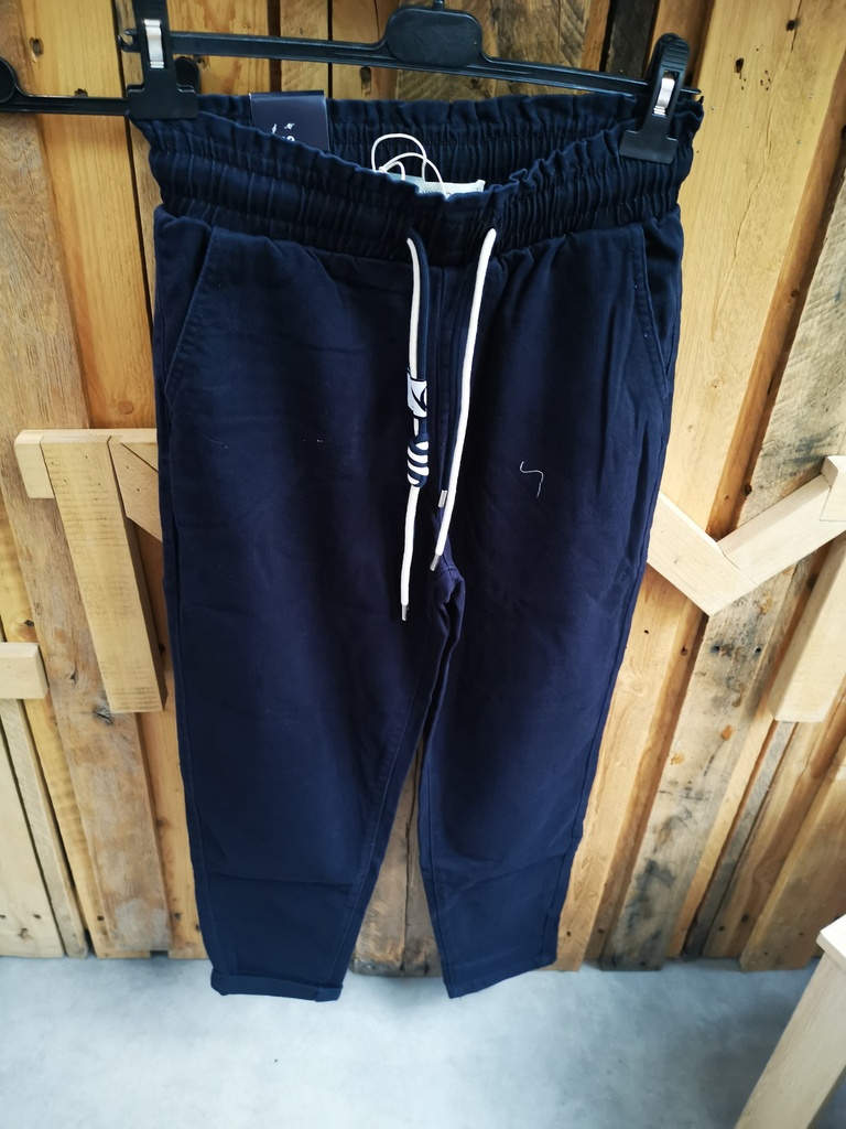 Jeans taille élastique marine Nina Carter
