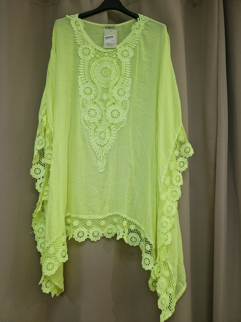 Blouse-paréo "brava" jaune fluo