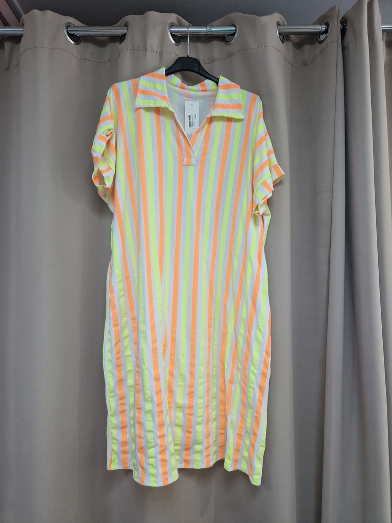 Chasuble-robe lignée "Beetle" orange/jaune