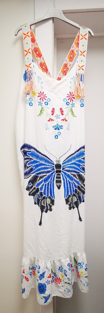 Robe "Liora" papillon bleu roi