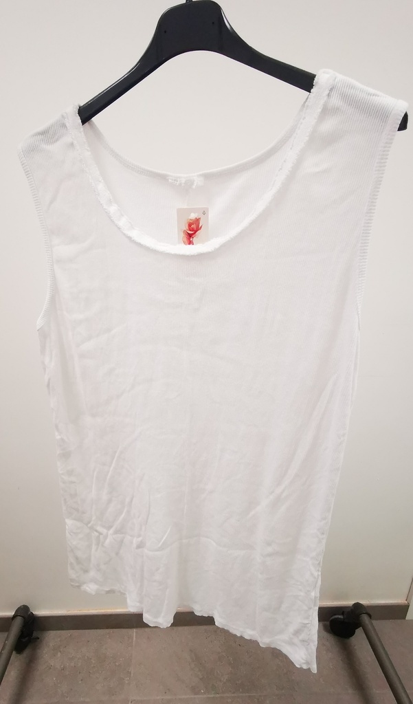 Top coton "Amara" blanc
