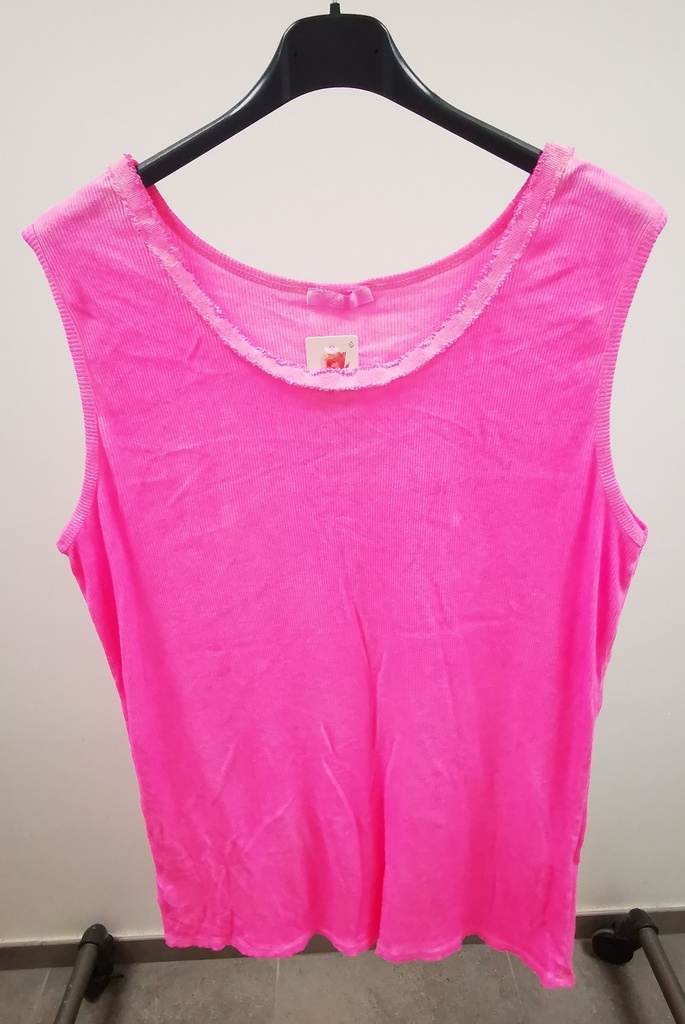 Top coton "Amara" rose fluo