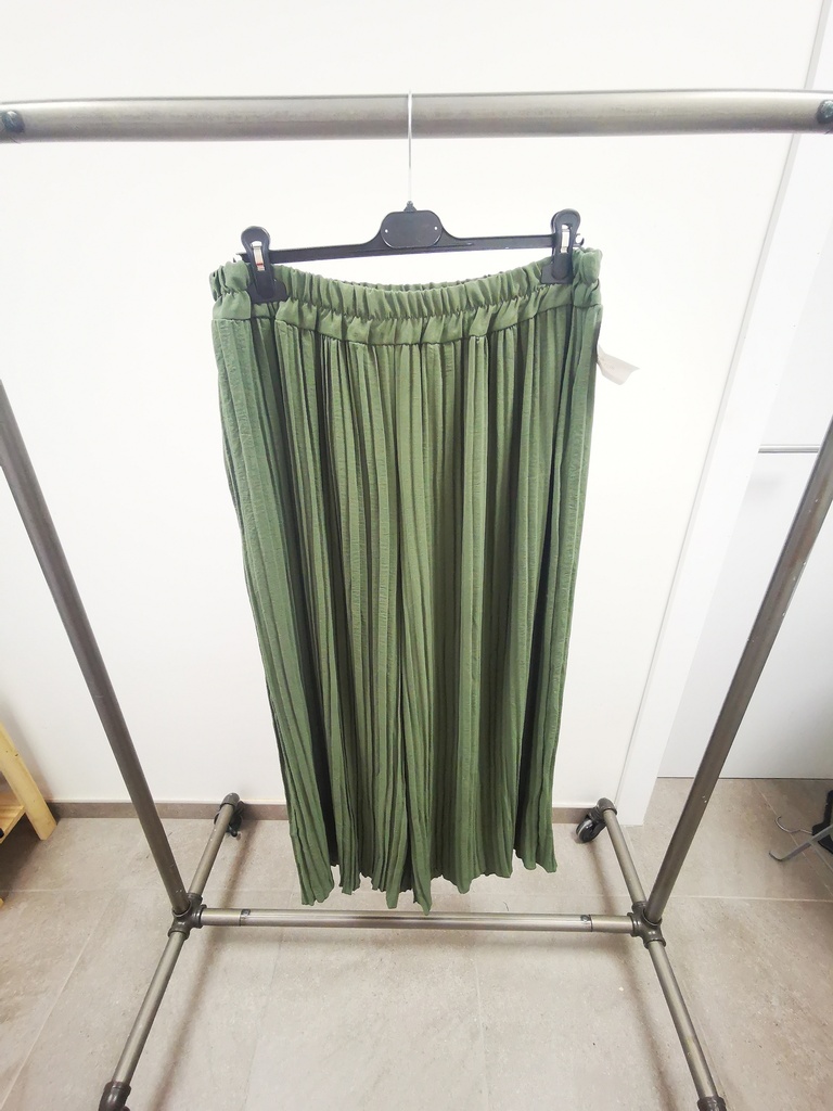 Pantalon plissé faustine kaki
