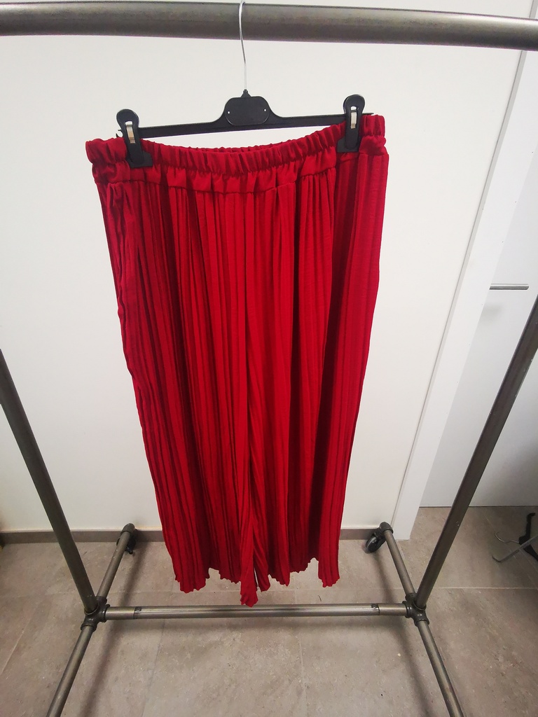 Pantalon plissé faustine bordeaux