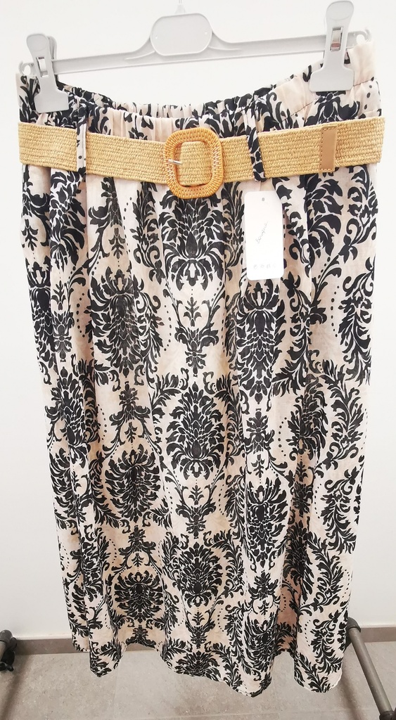 Jupe "Baroque" Noir & Beige