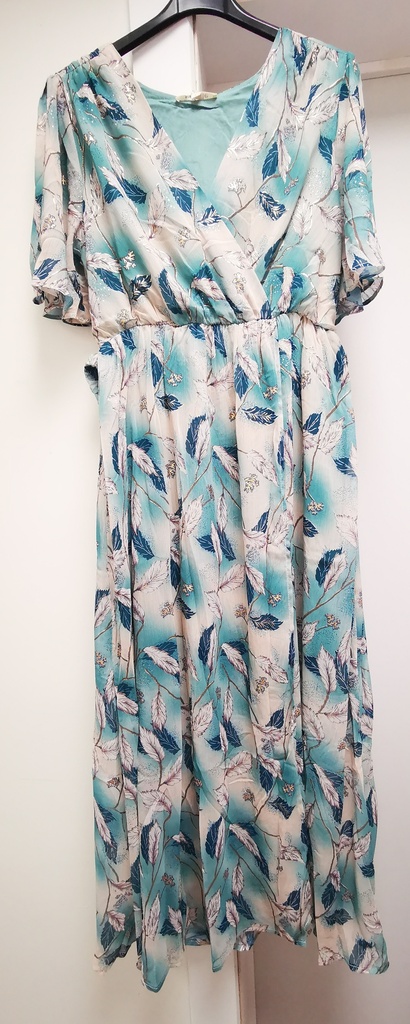 Robe longue viviane bleue