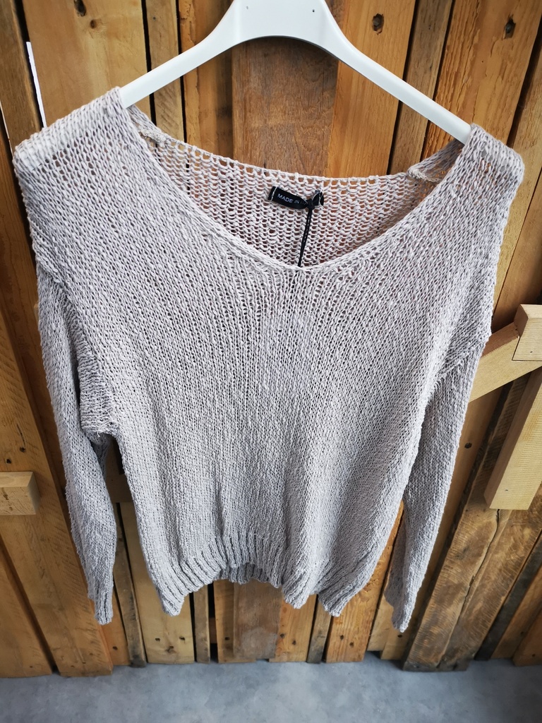 Pull crochet "Alice" beige