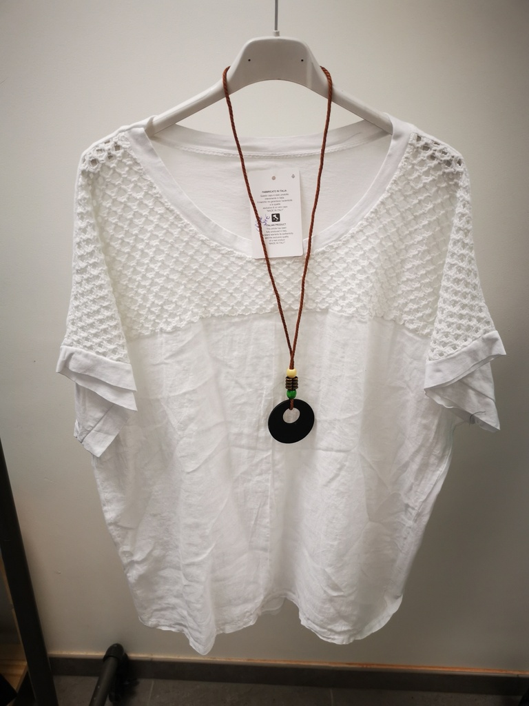 blouse Chloé blanc+collier