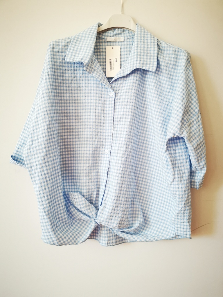 Chemise vichy bleu jeans