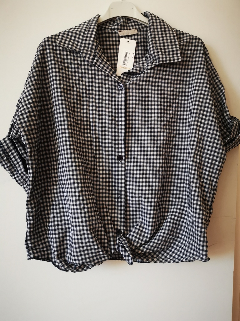 Chemise vichy bleu marine