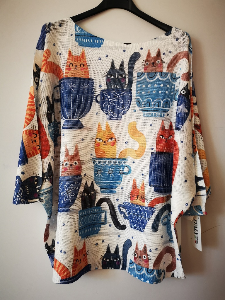 Pull maille chat-tasses