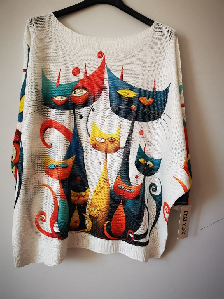 Pull maille chat-psyché