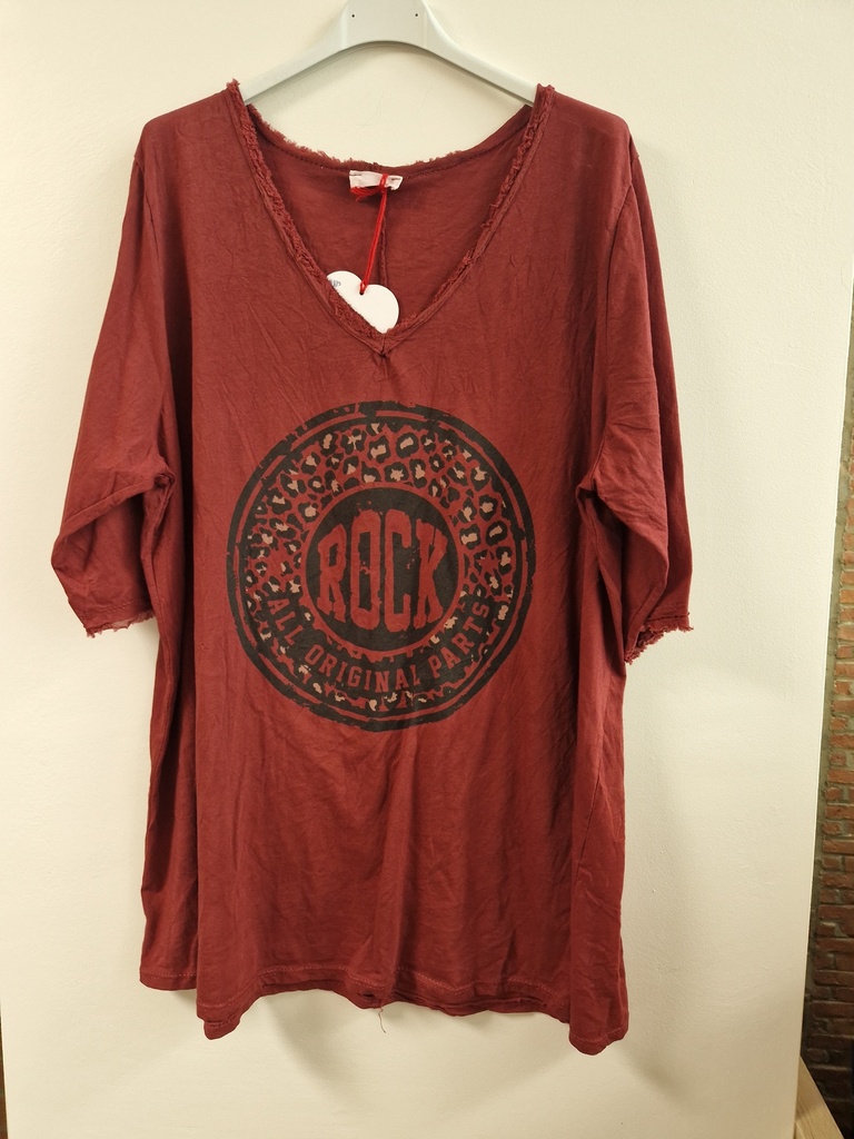 T-shirt rock bordeaux
