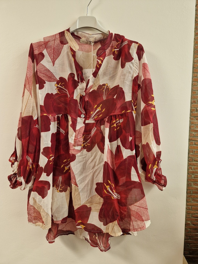 Blouse voile Alicia bordeaux 