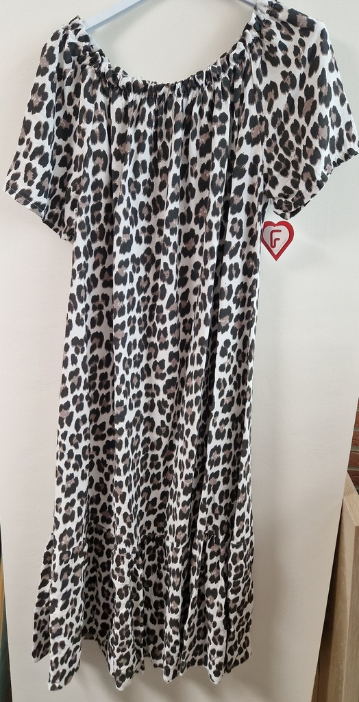 Robe léopard beige