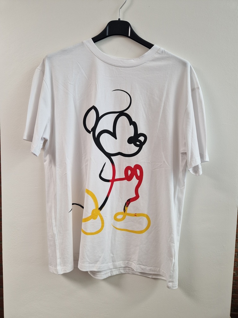 T-shirt Mickey "coloris belge" blanc