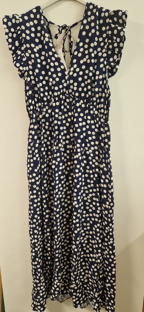 Robe Selena avec manches bleue marine 
