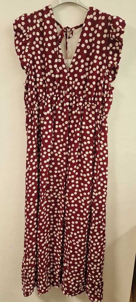 Robe Selena avec manches bordeaux