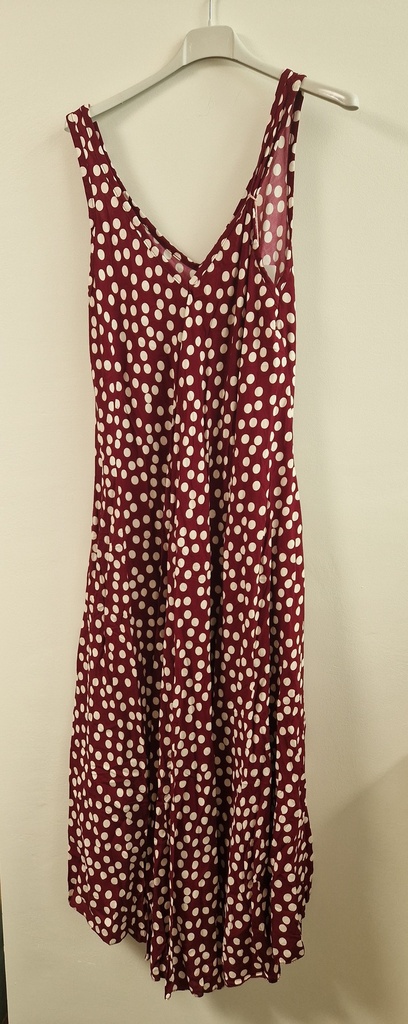 Robe Selena fines bretelles bordeaux