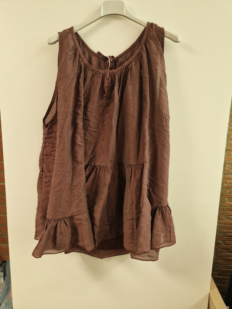 Blouse "Andréa" aubergine 2pièces