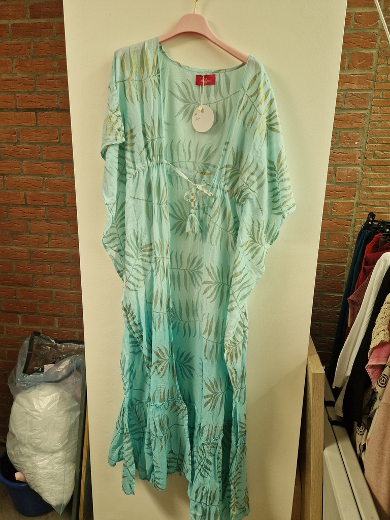 Long gilet "Lénia" aqua